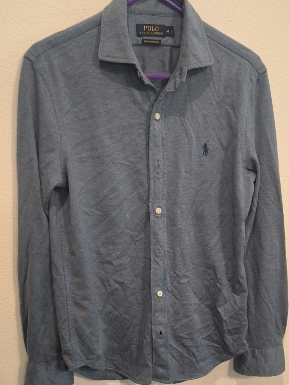 Polo by Ralph Lauren Slate Blue Long-Sleeve Button-Down Shirt Medium